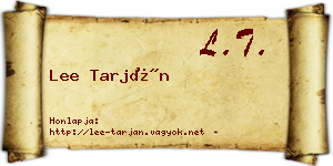 Lee Tarján névjegykártya